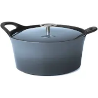 Cuisinox Volcan Gusseisen Kasserolle 29 cm Denim Blau
