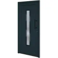 vidaXL Haustür Anthrazit 98x208 cm PVC