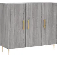 vidaXL Sideboard Grau Sonoma 90x34x80 cm Holzwerkstoff