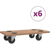 vidaXL Rollbretter 6 Stk. Rechteckig Holzwerkstoff