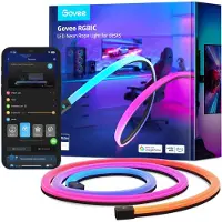 Govee H61C3, Intelligenter Leuchtstreifen, Wi-Fi/Bluetooth, Schwarz, Weiß, LED, Silikon, Multi