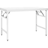 vidaXL Küchen-Arbeitstisch Klappbar 120x60x80 cm Edelstahl