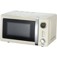 Melissa 16330108 Retro-Mikrowelle 700 W 20 l 12 Programme 60-Minuten-Timer Creme