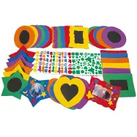 Colorations Schaumstoff Bilderrahmen Bastelset mit Schaumstoffstickern - 36 Stück