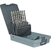 Tivoly HSS-Bohrer mit kurzer zylindrischer Schleifscheibe - 19-teiliges Set - 11451970015