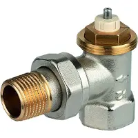 Resideo Thermostatventil-Unterteil SX Eckform voreinstellbar 1/2 Zoll nickel