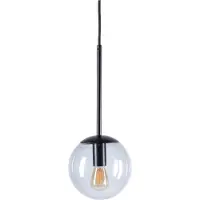 Bolia Hängelampe Orb Smoke Grey Glas / Matt Black Lackiertes Eisen 15 cm