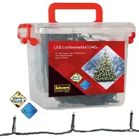 Idena Lichterkette 240 LED warmweiß 21m für Innen & Außen