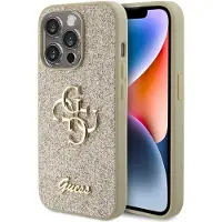 GUESS Apple iPhone 15 Pro Hülle - Kunststoff - - Backcover/Hard Case - Gold