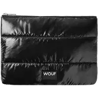 Wouf Quilted Collection Large Pouch Bag Black Glossy MLQ230046