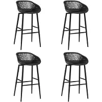 Super Merchant Barhocker 4 Stk. Schwarz