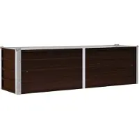 vidaXL Garten-Hochbeet Braun 160 x 40 x 45 cm Verzinkter Stahl