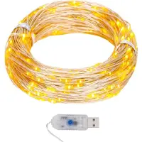 vidaXL LED-Lichterdraht 40 m 400 LED Warmweiß 8 Funktionen