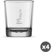 Yoursurprise Schnapsglas mit Gravur (4 Stück)