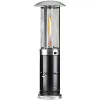 Blumfeldt Goldflame Deluxe Terrassenheizstrahler 36.000BTU/11kW mobil Edelstahl Schwarz