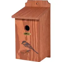 Dobar Nistkasten dobar mit Motiv Kohlmeise 17 x 18 x 35 cm