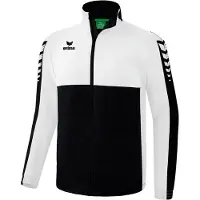 Erima Six Wings Jacke mit abnehmbaren Ärmeln Schwarz/Weiß - XL