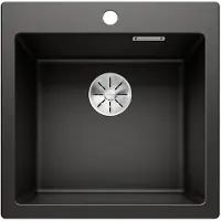 BLANCO Pleon 5 - Silgranitspüle, 515x510 mm, Schwarz 525951