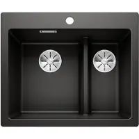 BLANCO Spüle PLEON 6 Split 61,5 x 51 cm schwarz 525955