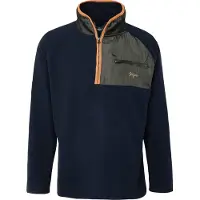 Denim Project Herren Teddy-Fleecejacke mit Brusttasche Fleece-Jacke DP-10023-127 578 Dunkelblau