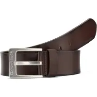 Tom Tailor Ledergürtel "TTCALVINPLUS", Herren, Gr. 95, braun (dunkelbraun), Rindsleder, unifarben, Gürtel Ledergürtel, 4 cm breiter Herrengürtel, Casual und Jeans Look