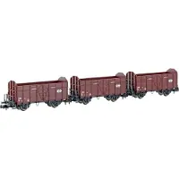 Hobbytrain SBB 3 offene Güterwagen,SBB Kreuz Fbkk,Ep.IV