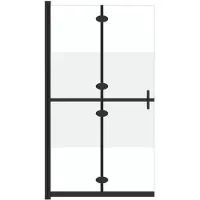 vidaXL Faltbare begehbare Duschwand Halbmattiertes ESG-Glas 80x190 cm