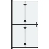 vidaXL Faltbare begehbare Duschwand ESG-Glas mattiert 110x190 cm