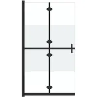 vidaXL Faltbare begehbare Duschwand Halbmattiertes ESG-Glas 120x190 cm