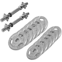 Gorilla Sports 100696-00003-0030, Verstellbare Kurzhantel, Eisenguss, 29,9 kg