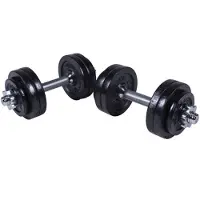 Gorilla Sports Kurzhantel Set - 30 kg, 2er Set, 12 Hantelscheiben, 2 Kurzhantelstangen mit 4 Sternverschlüssen, 30mm, Gusseisen, Rutschfest, Gerändelt, Schwarz - Kurzhanteln, Kurzhantelset