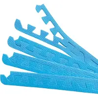 Gorilla Sports Schutzmatten Endstücke - 8 Stücke, 60 cm, Rutschfest, EVA Schaumstoff, Blau - Randstücke für Bodenschutzmatten, Trainingsmatte, Bodenmatte, Fitness Unterlegmatte