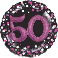 Amscan Multi Balloon Sparkling Pink 50 Folienballon verpa