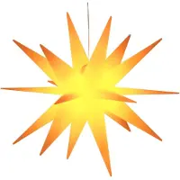 vidaXL LED-Weihnachtsstern Faltbar Gelb 43 cm 356186