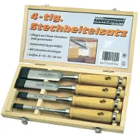 BRÜDER MANNESMANN 4 dele Træmejsel-sæt Brüder Mannesmann M66104