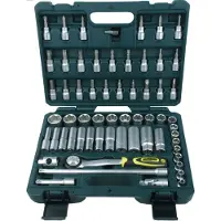 BRÜDER MANNESMANN Topnøglesæt Metrisk 3/8 (10 mm) 61 dele M 2045-SL