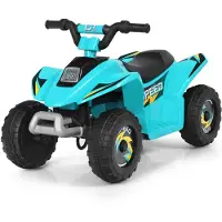 Costway 6V Kinder Elektroauto 2,8-4,6 km/h Mini Kinderauto mit Vor- und Rückwärtsschalter, Elektrofahrzeuge, Kinder Quad ATV für Kinder 3+ bis zu 30kg