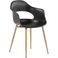 Beliani Esszimmerstuhl 2er Set Schwarz Kunststoff mit Metallgestell Modern Skandinavisch Wohnzimmer Esszimmer Flur Diele Ausstattung Sitzmöbel