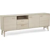 Furnhouse Sideboard Otaro Eiche Whitewash 212 cm - 3 Türen, 2 Schubladen & Soft-Close