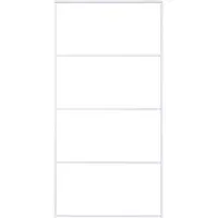 vidaXL Schiebetür ESG Glas und Aluminium 102,5x205 cm Weiß