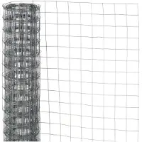 Nature Natur Zaungeflecht - grau - verzinkter Stahl - 100 x 250 cm - quadratisch
