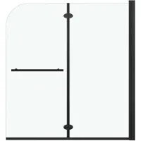 vidaXL Faltbare Duschkabine 2 Paneele ESG 120x140 cm Schwarz