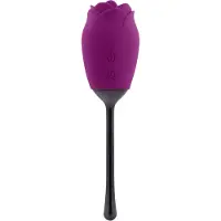 Playboy - Wasserdichte akkubetriebene Zungen-Rosenvibrator (Lila)