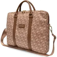 GUESS Torba GUCB15HGCFSEW 16" brązowy/brown GCube Stripes