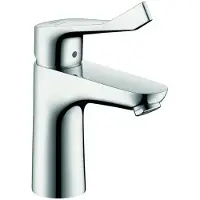 Hansgrohe Focus Waschtischmischer, extra langer Griff, CoolStart, ComfortZone100, Ausladung 119mm, ohne Ablaufgarnitur, chrom, 31917000