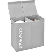 Coast 105L 2 Fächer aus Vliesstoff mit Deckeln und Griffen 62 x 31 x 60 cm grau