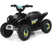 Coast 6V Kinder Elektroauto 2,8-4,6 km/h Mini Kinderauto mit Vor- und Rückwärtsschalter, Elektrofahrzeuge, Kinder Quad ATV für Kinder 3+ bis zu 30kg