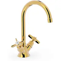 Tres 2 Griff Waschtischarmatur Mit Griff G3/8" flexible Anschlussschläuche, 24210901OR 24210901OR