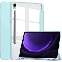 IMoshion Trifold Hardcase Klapphülle für das Samsung Galaxy Tab S9 11.0 Zoll / Tab S10 FE / S9 FE 10.9 Zoll - Hellblau