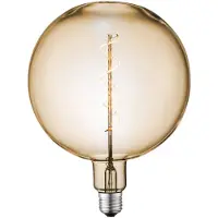 LUCANDE LED-Globelampe, E27 4W, Ø 18 cm, 2700K, amber